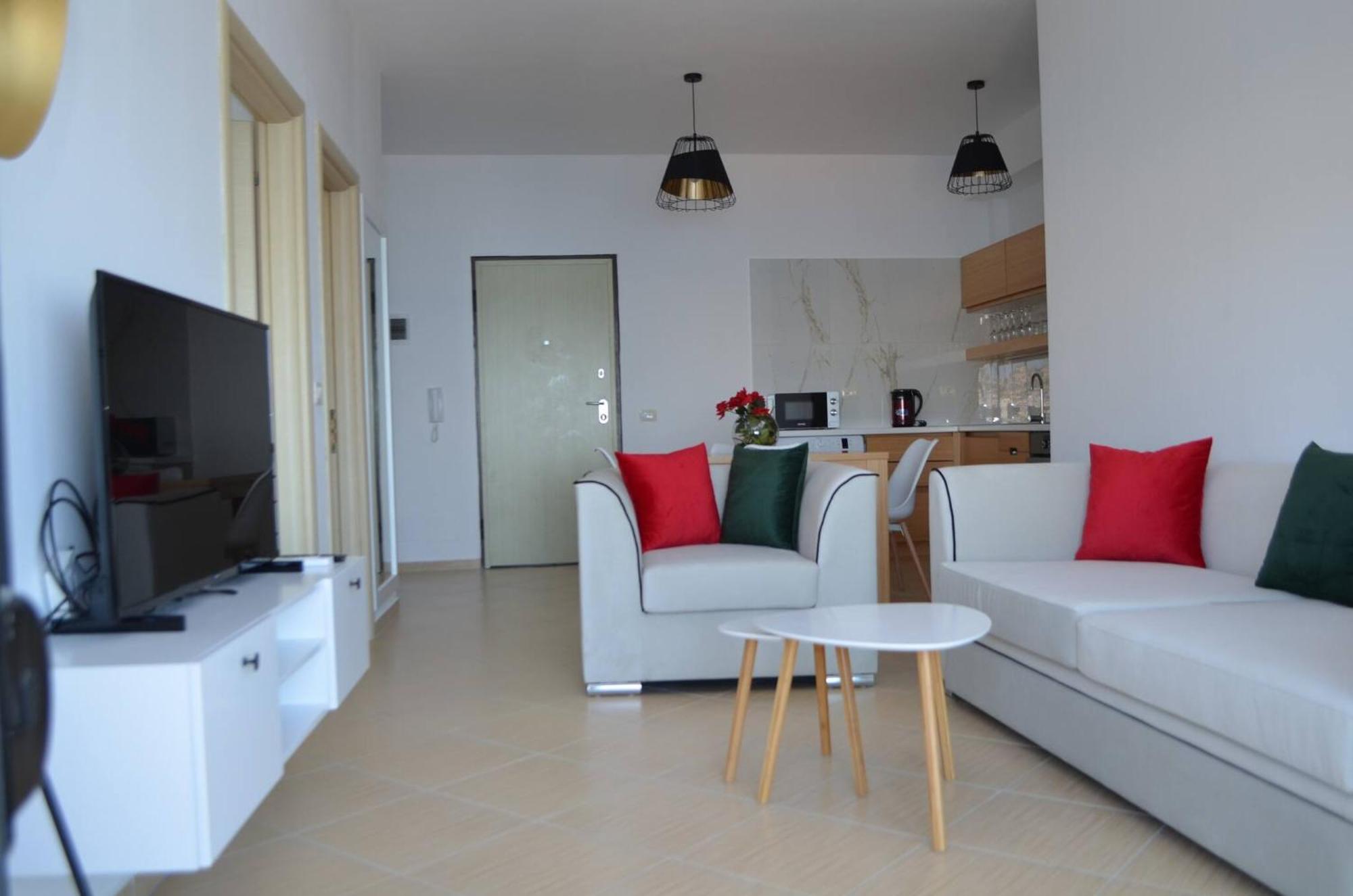 Sunset Tarraces Apartment Sarande Bagian luar foto