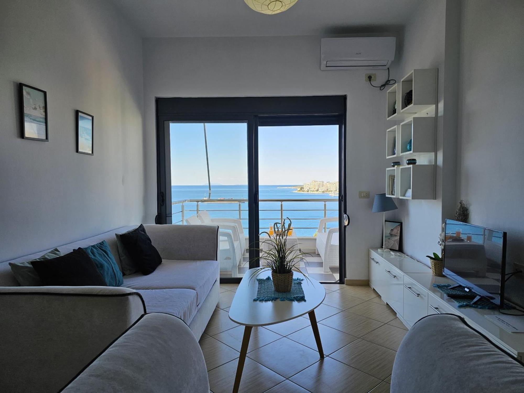 Sunset Tarraces Apartment Sarande Bagian luar foto